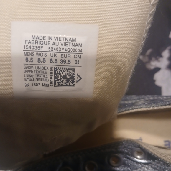 Converse Shiny Blue High-Top Sneakers - Picture 3 of 13